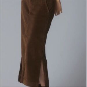 UNIF Corduroy Brown Midi Skirt
